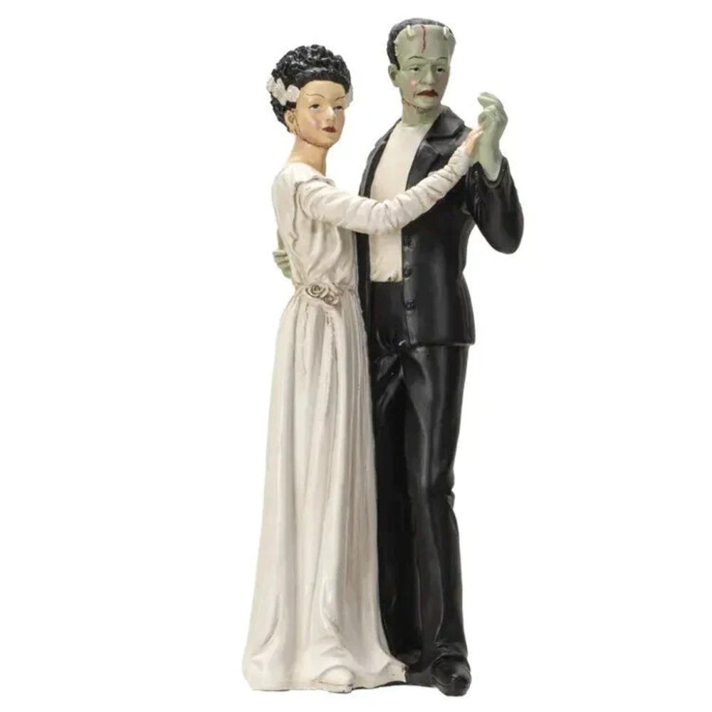 Frankenstein & Bride of Frankenstein Wedding Dance Statue 12" Gothic Love